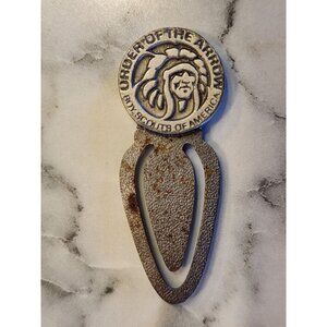 Vintage Boy Scouts Of America Order Of The Arrow Metal Bookmark